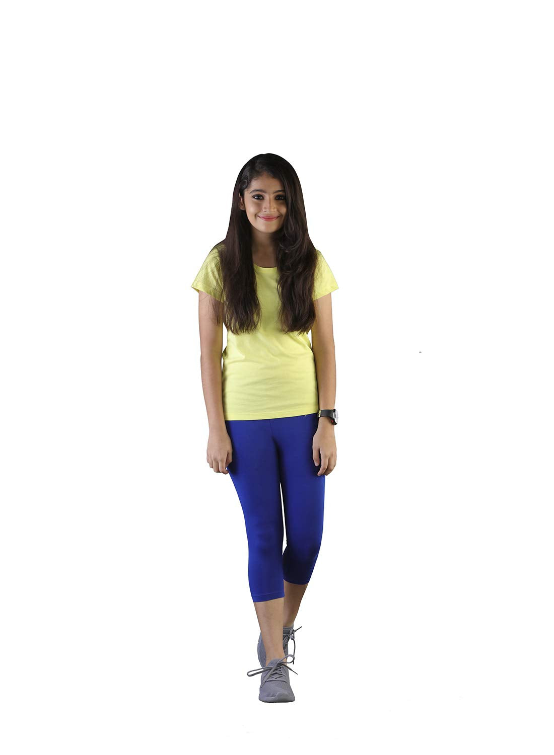 TWIN BIRDS Twinbirds Ink Blue Kids Capri Legging_22