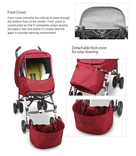 Manito Melange Alpha Stroller Weather Shield (Black Grey)