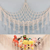 Urooz Stuffed Animal Toy Hammock, Hanging Cotton Organizer Storage, Boho Large Corner Plush Toys, Net Holder for Nursery Kids, P