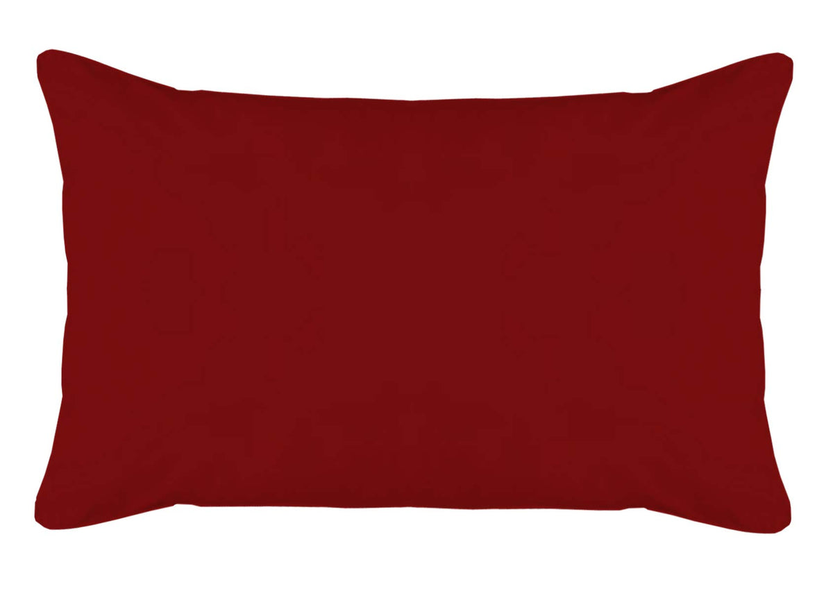 Kuber Industries Soft Throw Inserts with Microfiber Filled, Full Back & Lumbar Support Decorative Pillow 16inchx24inch(Maroon)