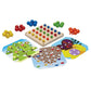PlanToys Creative Wooden Peg Board With 3 Double Sided Cards (5399) | Sustainably Made from Rubberwood and Non-Toxic Paints and