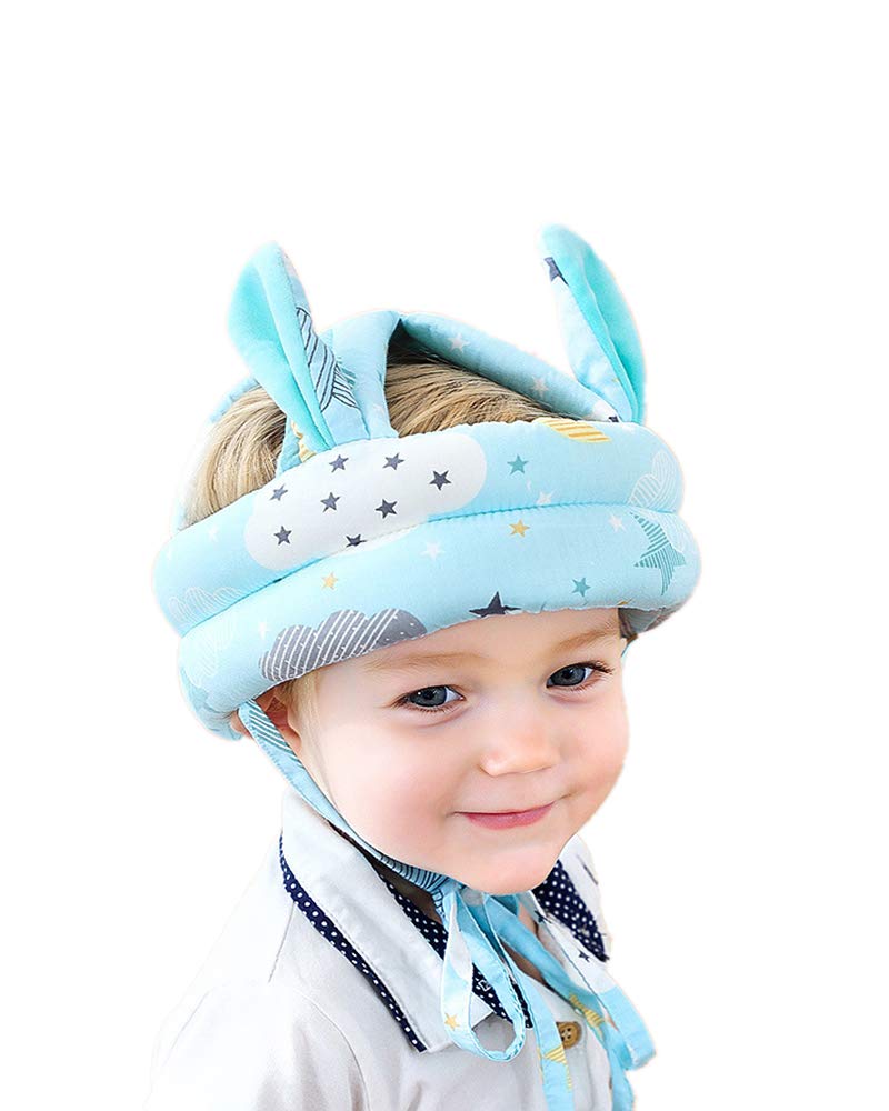 Baby Infant Toddler Helmet No Bumps Safety Head Cushion Bumper Bonnet, Adjustable Protective Cap Child Safety Headguard Hat for 