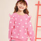 Little Girls Pink Love Heart Shirts Toddler Long Sleeve Sweatshirts Valentines Day Pullover Active Tops 5T