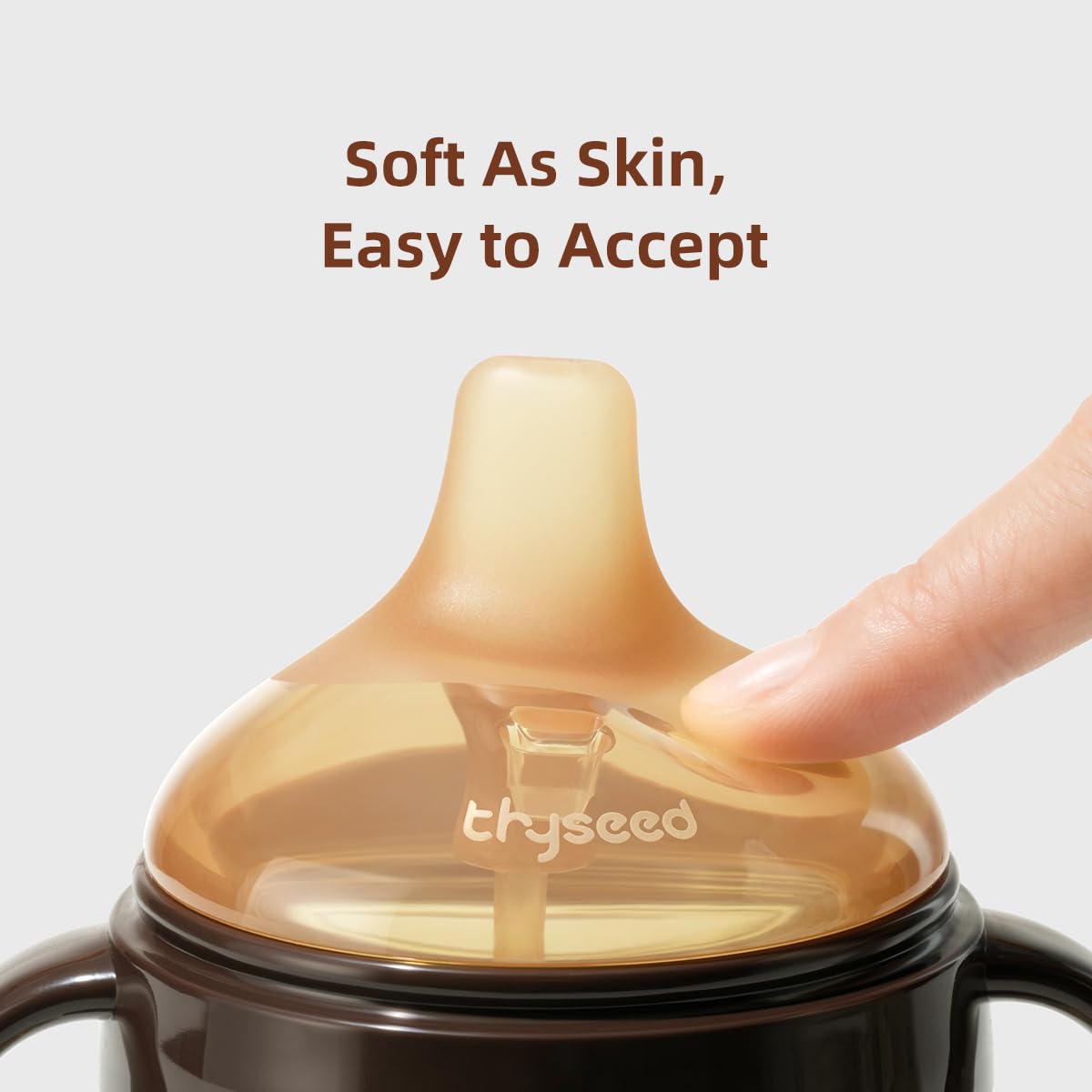 Thyseed Infant Spill Proof Weighted Straw Sippy Cups With Handles And Lids Breastfed Baby First Soft Spout Top Training Water Cu