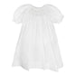 Petit Ami Baby Girls' Daydress With Embroidered Hem, Preemie, White