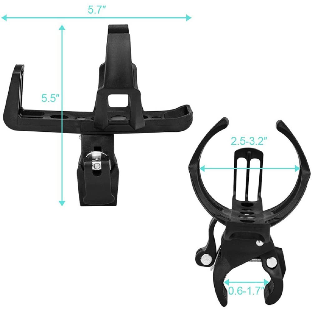 360 Degrees Rotation Scooter Cup Holder, Bike Bottle Holder, Stroller Cup Holder, Cup Drink Holder For Electric Scooter, Wheelch