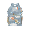YallLocoMo Personalized Diaper Bag Backpack Gift Bear Airplane Ultimate Nappy Bag: Spacious, Waterproof & Perfect for Travel