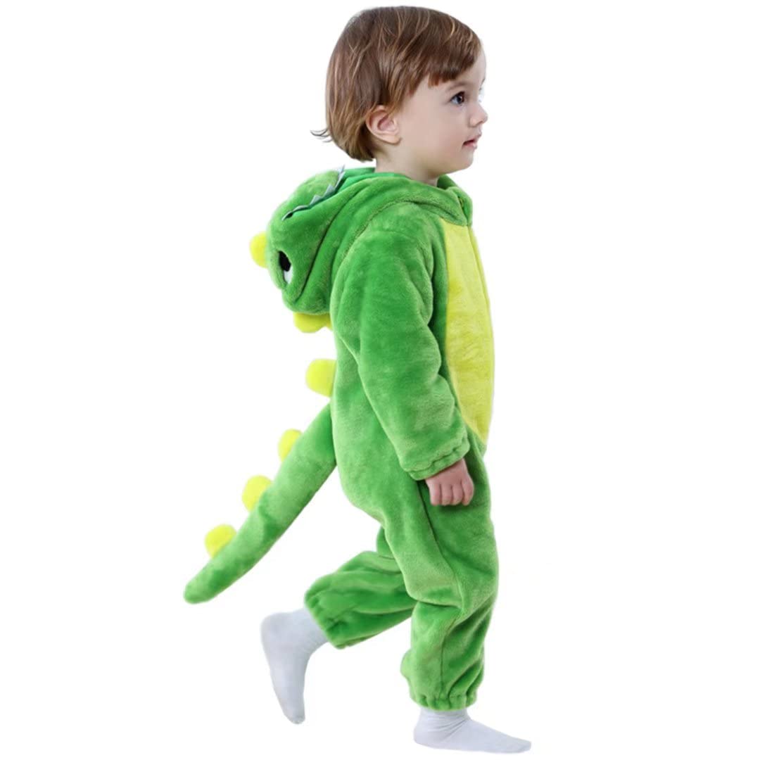 Baby Green Dinosaur Costumes Unisex Toddler Outfit Halloween Dress Up Romper 2-6 Months