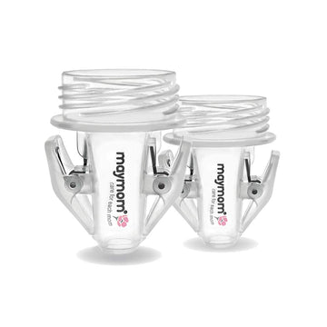 Maymom Breastmilk Storage Bag Adapters Compatible With Avent, Spectra S1, S2 Pumps With Wide Mouth Flange; Clear Bpa Free Materi