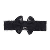 Qiansail Baby Girls Lace Bow Headband Elastics Bow Knot Hairband Headwrap For Newborn Infant Toddlers Kids (Black)