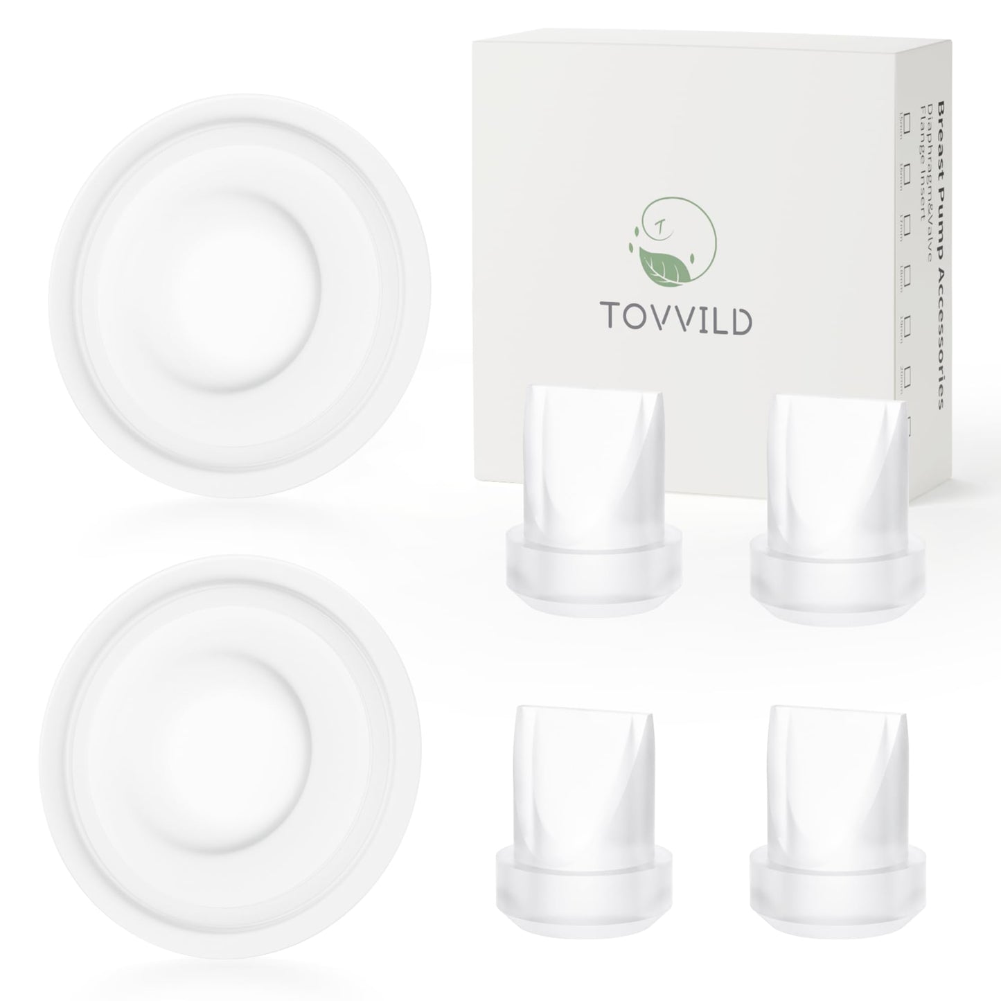 TOVVILD Duckbill Valves Silicone Diaphragm Compatible with Momcozy V1/V2 Breast Pump, Replacement Pump Parts Accessories Compati