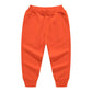 Haxico Unisex Kids Solid Cotton Drawstring Waist Winter Pants Toddler Baby Bottoms Active Sweatpants Orange, 2T