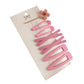 7 Piece Flower Hair Clips Set, Decorative Barrette Bobby Pin Collection for Women and Girls, Sweet Hair Accessories (Pink)