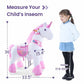 PonyCycle Official Classic U Series Ride on Horse Toy Plush Walking Animal Pink Unicorn Size 4 for Age 4-8 Ux402