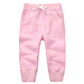 Cuteon Unisex Toddler Jogger Pants Kids Cotton Elastic Waist Winter Baby Sweatpants Pants 1-5Years Pink