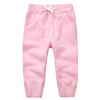 Cuteon Unisex Toddler Jogger Pants Kids Cotton Elastic Waist Winter Baby Sweatpants Pants 4Years Pink