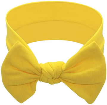 Babygiz Baby Girl Headbands-Infant,Toddler Cotton Handmade Hairbands With Bows Child Hair Accessories (Yellow)
