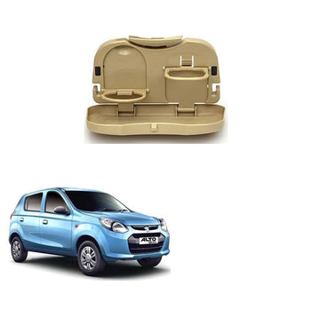 Stylish Foldable Compact Car Back Seat Tray for Food/Drinks/Cup/Bottle Holder Universal Pack of 1 Suitable for Maruti Suzuki Alt