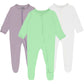Guisby Baby Boy Pajamas, Baby Girls Rayon Made From Bamboo Footed Pajama 3Pcs Long Sleeve Sleepers 0-3 Months
