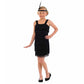 Fun Shack Kids 20S Flapper Girl Costume Black Childrens Halloween Costume For Girls - Large