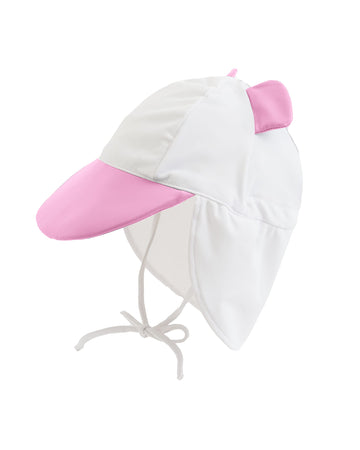 Cuddle Club Baby And Toddler Adjustable Sun Hat | Upf 50+ All-Day Uv Protection For Infant 'S Head & Neck - Bear Pink S