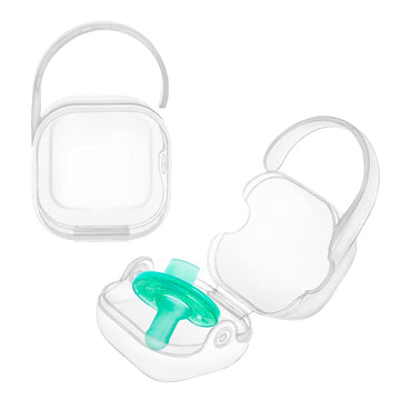 Laneyli Pacifier Case Pacifier Holder Case Pacifier Clip Binky Holder Case Pacifier Box Pacifier Accessories 2 Pack Clear Hook D