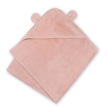 Natemia Organic Hooded Baby Bath Towel - Ultra Soft Cloud Touch Cotton - Absorbent Hooded Bath Towel For Newborns, Babies, And T