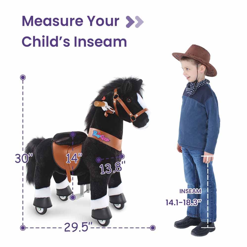 PonyCycle Ride on Horsey Toddler Ride on Toys for Boys Classic Model U (with Brake/ 30 Height/Size 3 Rocking Horse for Age 3-5)
