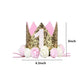 Sparkle 1St Baby Crown Headband Hat, Glitter First Birthday Flowers Crown For Princess Girl Baby Show Toddler Photography (Pink