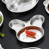 Happy Hues Stainless Steel Divided Meal Plate Tray3 Compartments Dinner Dish For Baby (Rabbit)