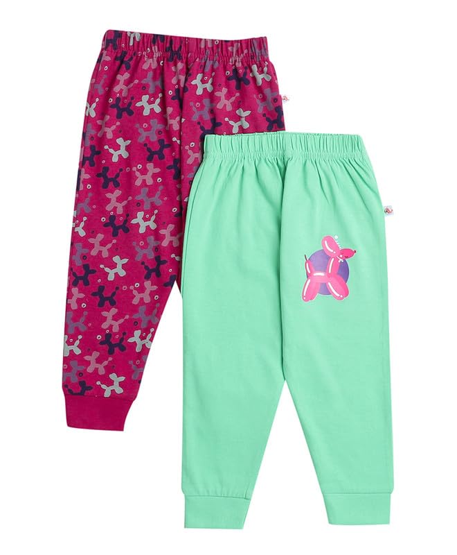 BUMZEE Maroon & Green Full Length Girls Pyjamas Pack of 2 Age  612 Months (Peb8732Cmrn.grn)