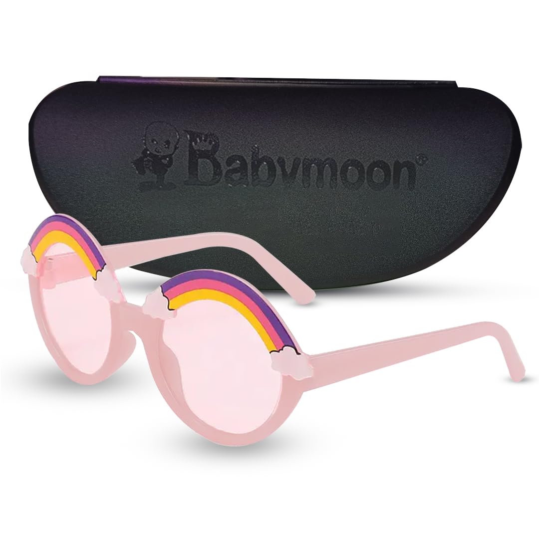 Babymoon Kids Unicorn Shaped Summer Sunglasses Goggles For Baby Girls & Boys | 28 Y | Pink