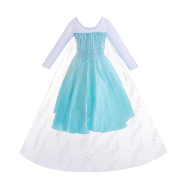 Dressy Daisy Girls' Ice Princess Dress Costume Birthday Halloween Christmas Fancy Party Dresses With Train Size 3T Style A