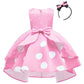 Girls Polka Dot Halloween Christmas Princess Party Cosplay Pageant Fancy Costume Tutu Birthday Dress Up+ Mouse Ears Headband Vac