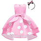 Ibtom Castle Girls Polka Dot Halloween Christmas Princess Party Cosplay Pageant Fancy Costume Tutu Birthday Dress Up+ Mouse Ears