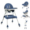 High Chairs for Babies and Toddlers, 4 in 1 Convertible Baby High Chair, Portable High Chair for Travel with Adjustable Height a