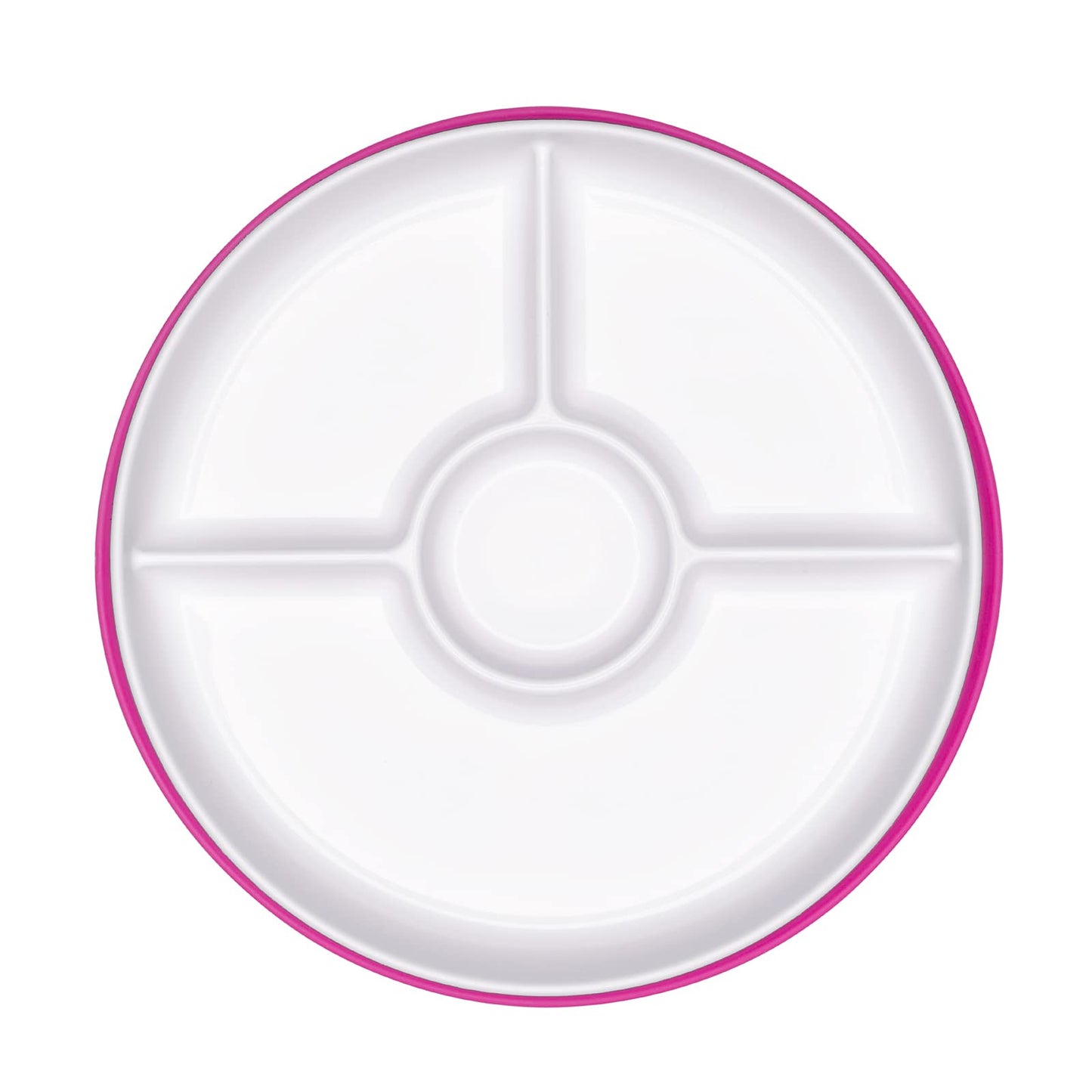 Oxo Tot Stick & Stay Suction Divided Plate - Pink