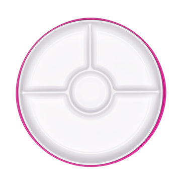 Oxo Tot Stick & Stay Suction Divided Plate - Pink