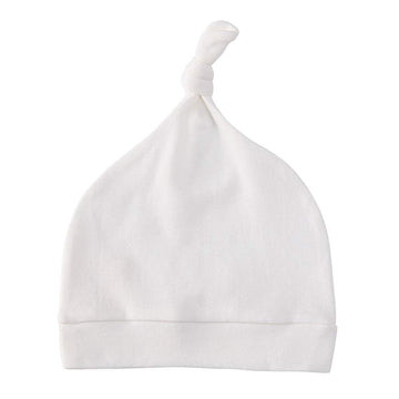 Owlivia Baby Organic Knot Hat, Newborn Hospital Baby Beanies, Unisex Infant Cap (0-3 Months, Off-White)