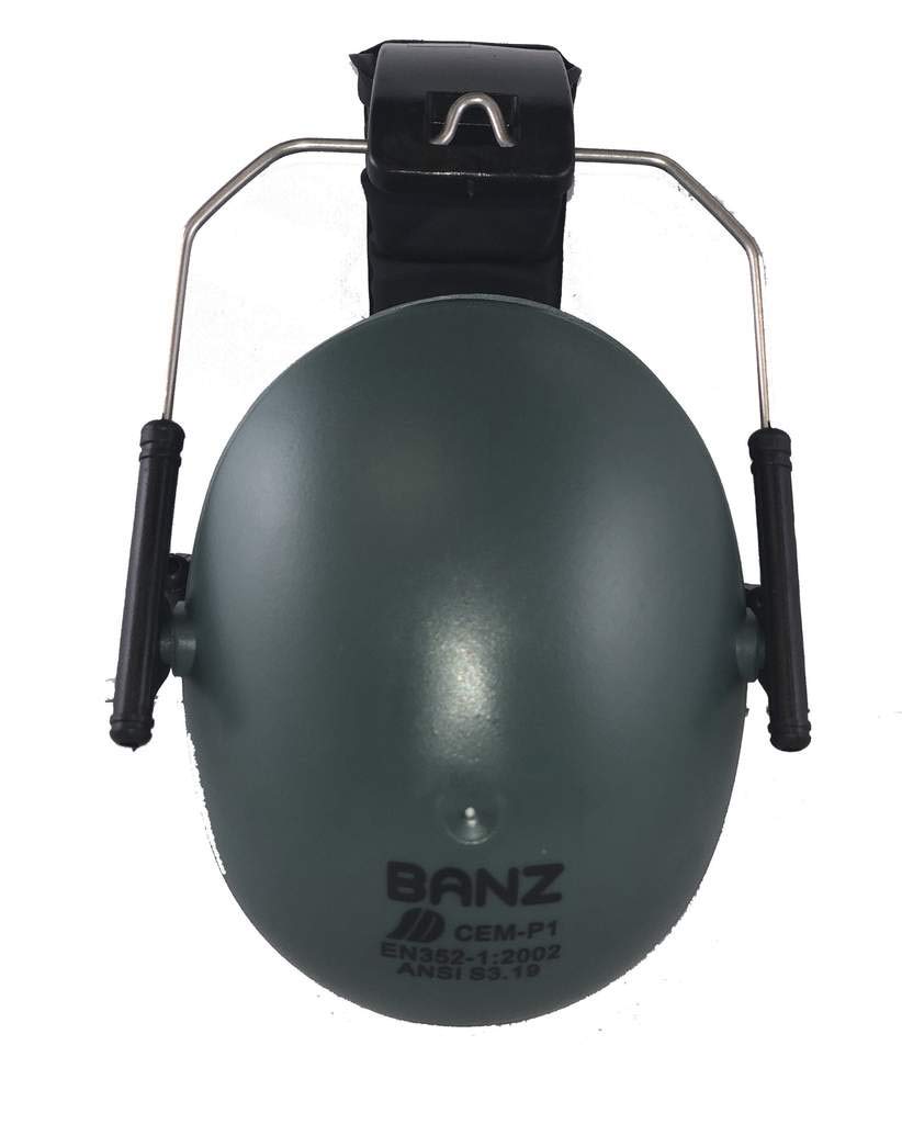 BANZ Kids Earmuffs - Protection from Harmful Noise Dark Green