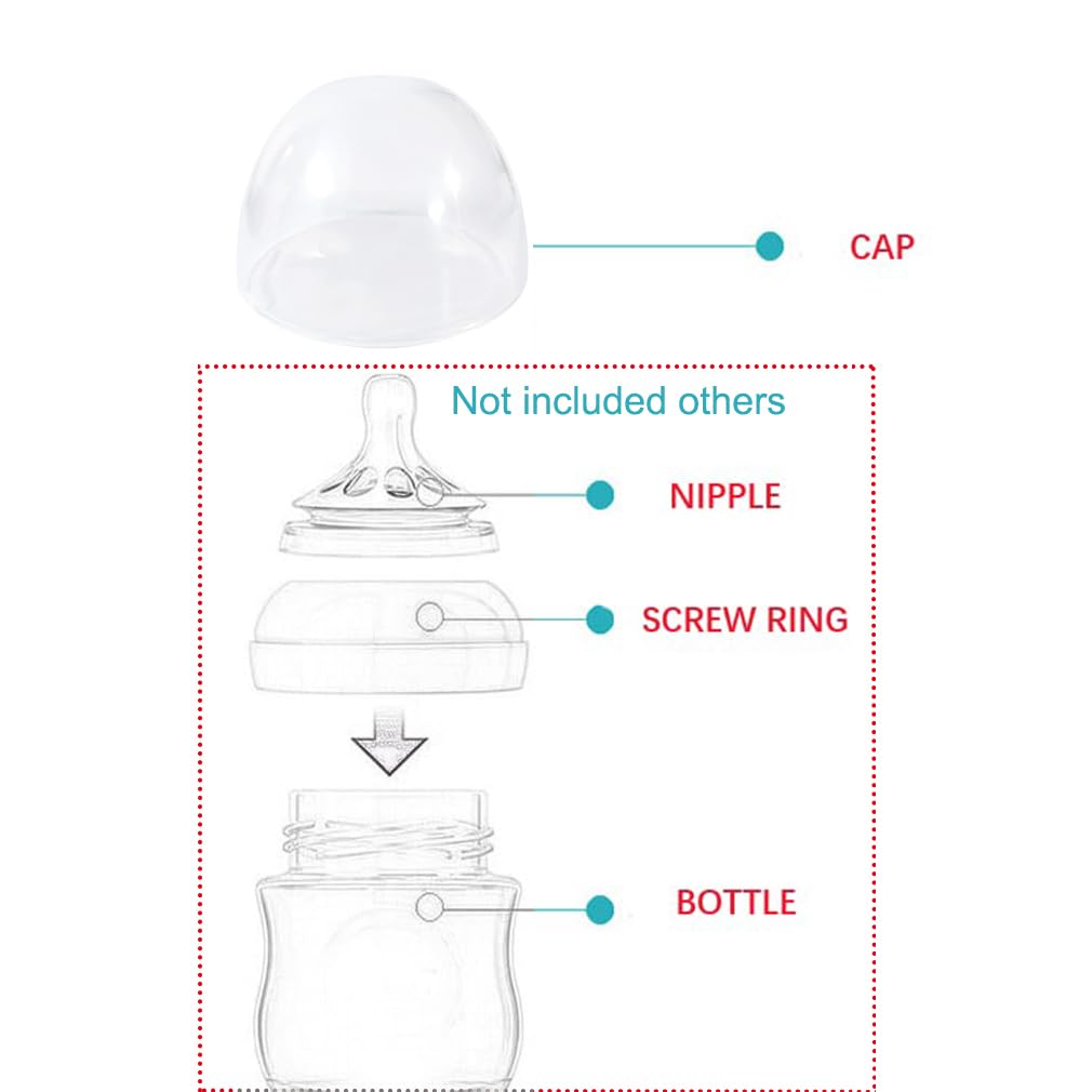 Romirus (3 Pack) Bottle Caps Replacement For Avent Natural Baby Feeding Bottles