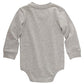 Carhartt Long-Sleeve Pocket Bodysuit, Grey Heather, 24 Months