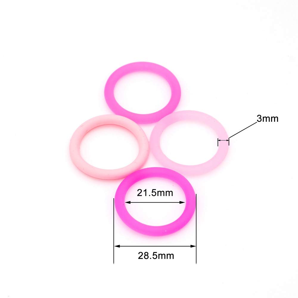 20Pcs Mix 14 Colors Safe Silicone O Ring Baby Silicone Pacifier Dummy Chain Adapter Holder O Ring Inner Size 21.5Mm