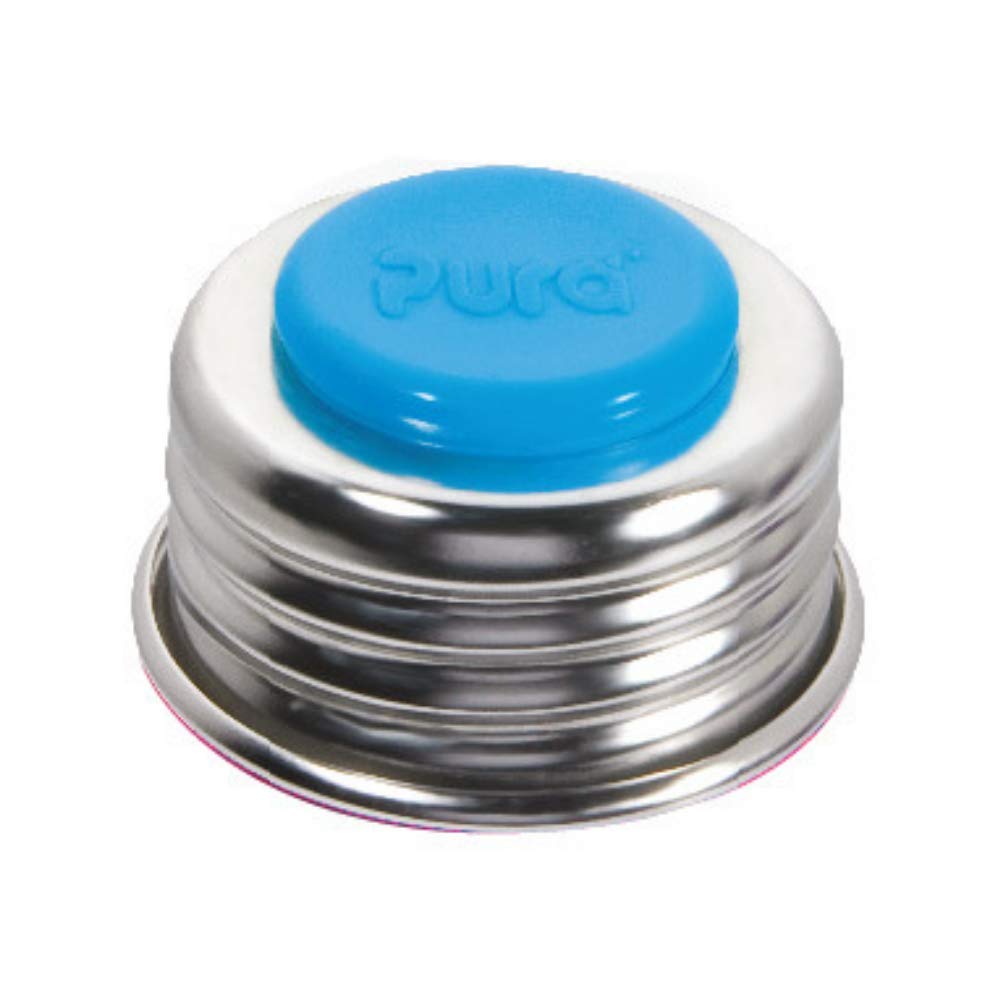 Pura Stainless Universal Lid - Plastic Free, Bpa Free, Reusable Eco-Friendly & Compatible W/All Pura Bottles - Aqua