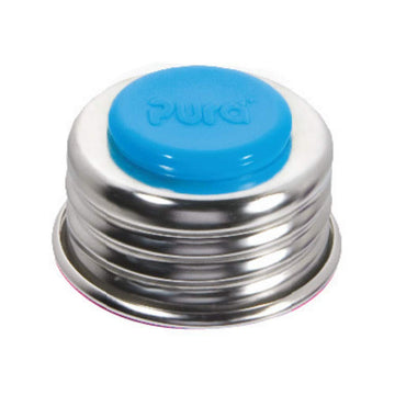 Pura Stainless Universal Lid - Plastic Free, Bpa Free, Reusable Eco-Friendly & Compatible W/All Pura Bottles - Aqua