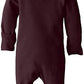 L'Ovedbaby Baby Girls Organic Snap One-Piece Footies, Eggplant, Preemie/Nb 4-7 Lbs Us