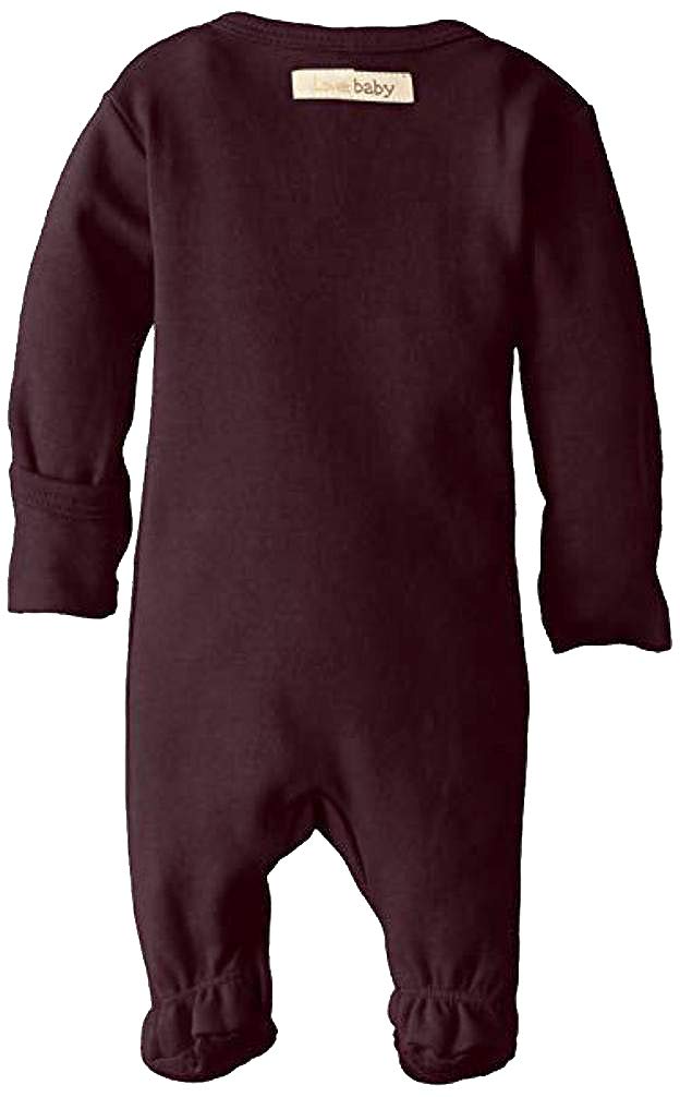 L'Ovedbaby Baby Girls Organic Snap One-Piece Footies, Eggplant, Preemie/Nb 4-7 Lbs Us