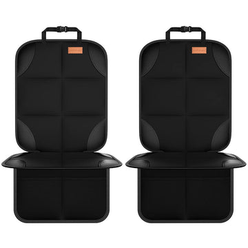 Smart Elf Car Seat Protector, 2Pack, Protect Child Seats With Thickest Padding And Non-Slip Backing Mesh Pockets For Baby And Pe