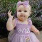 Titkkop Baby Girl 1St Birthday Clothes One Year Old Tulle Romper Sleeveless Bodysuit Cake Smash Outfits(Purple2,9-12M)