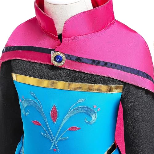 Dressy Daisy Little Girls Ice Princess Snow Queen Coronation Dress Up Costume with Cape Halloween Christmas Party Outfit Size 6X